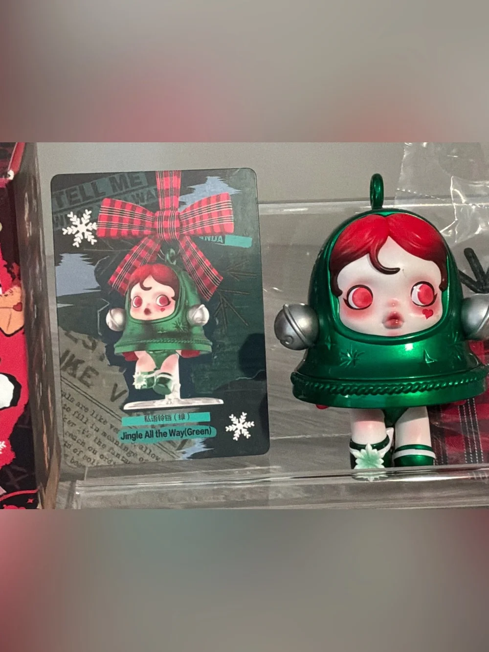 Popmart Skullpanda Tell Me What You Want Series -  “Jolly All the Way - Green”